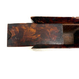 Very Wonderful 19th Century Paint Decorated Treen Book Box with Slide Opening, Signed Mark Bailey