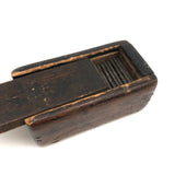 Very Unusual and Very Excellent 19th Century Folk Art Steel Dominoes in Original Custom Carved Box