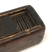 Very Unusual and Very Excellent 19th Century Folk Art Steel Dominoes in Original Custom Carved Box