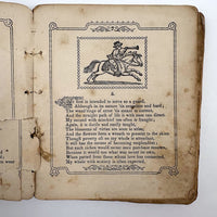 The Riddler, G.W Cottrell, Boston, 1845 - Amazing Wallpaper Covered Book of Word Puzzles