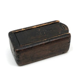 Very Unusual and Very Excellent 19th Century Folk Art Steel Dominoes in Original Custom Carved Box