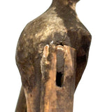 Impossibly Delicate, Beautifully Crusty Early Miniature Grodnertal Peg Doll