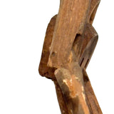 Impossibly Delicate, Beautifully Crusty Early Miniature Grodnertal Peg Doll