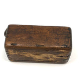 Very Unusual and Very Excellent 19th Century Folk Art Steel Dominoes in Original Custom Carved Box