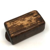 Very Unusual and Very Excellent 19th Century Folk Art Steel Dominoes in Original Custom Carved Box