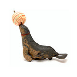 Completely Charming Old Wind Up Tin Toy Seal /Seal Lion with Make Do Spinning Ball