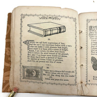 The Riddler, G.W Cottrell, Boston, 1845 - Amazing Wallpaper Covered Book of Word Puzzles