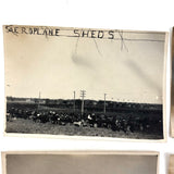 Aviation History:  Hoxsey, Johnstone, Latham, and Aeroplane Sheds, Four Wonderfully Annotated Pre-1910 Snapshots
