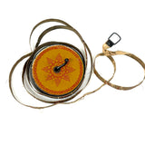 Antique Cloth Measuring Tape in Lovely Tin Litho Case with Winder