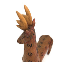 Older Mexican Folk Art Carved Deer Alebrije in the Manner of Manuel Jimenez