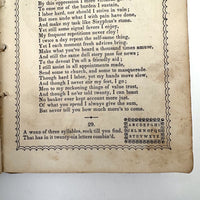 The Riddler, G.W Cottrell, Boston, 1845 - Amazing Wallpaper Covered Book of Word Puzzles