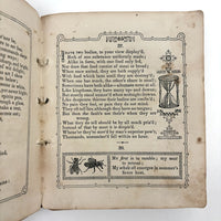 The Riddler, G.W Cottrell, Boston, 1845 - Amazing Wallpaper Covered Book of Word Puzzles