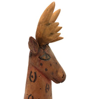 Older Mexican Folk Art Carved Deer Alebrije in the Manner of Manuel Jimenez