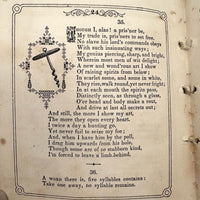 The Riddler, G.W Cottrell, Boston, 1845 - Amazing Wallpaper Covered Book of Word Puzzles