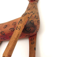 Older Mexican Folk Art Carved Deer Alebrije in the Manner of Manuel Jimenez