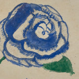 Blue Rose, Humble But Especially Lovely Old Watercolor
