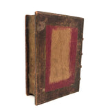 Antique Handmade Book Box with Interior Portrait