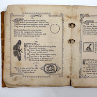 The Riddler, G.W Cottrell, Boston, 1845 - Amazing Wallpaper Covered Book of Word Puzzles