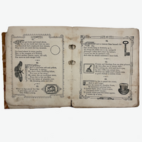 The Riddler, G.W Cottrell, Boston, 1845 - Amazing Wallpaper Covered Book of Word Puzzles