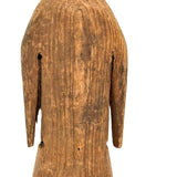 Iron Bead Eyes, Open Mouth, Wonderfully Expressive c. Late 1800s Carved Wooden Doll