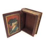 Antique Handmade Book Box with Interior Portrait