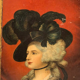 Antique Handmade Book Box with Interior Portrait