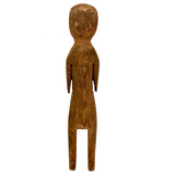 Iron Bead Eyes, Open Mouth, Wonderfully Expressive c. Late 1800s Carved Wooden Doll