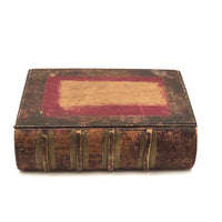 Antique Handmade Book Box with Interior Portrait