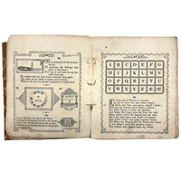 The Riddler, G.W Cottrell, Boston, 1845 - Amazing Wallpaper Covered Book of Word Puzzles