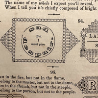 The Riddler, G.W Cottrell, Boston, 1845 - Amazing Wallpaper Covered Book of Word Puzzles
