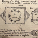 The Riddler, G.W Cottrell, Boston, 1845 - Amazing Wallpaper Covered Book of Word Puzzles