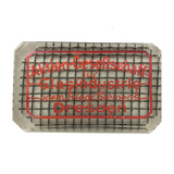 Aktlen Glass Company Dresden, Modernist Advertising Paperweight with Embedded Wire Mesh Grid