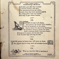 The Riddler, G.W Cottrell, Boston, 1845 - Amazing Wallpaper Covered Book of Word Puzzles
