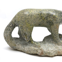 Finely Carved Inuit Green Serpentine Stone Polar Bear (Henry Evaluardjuk?)