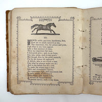 The Riddler, G.W Cottrell, Boston, 1845 - Amazing Wallpaper Covered Book of Word Puzzles