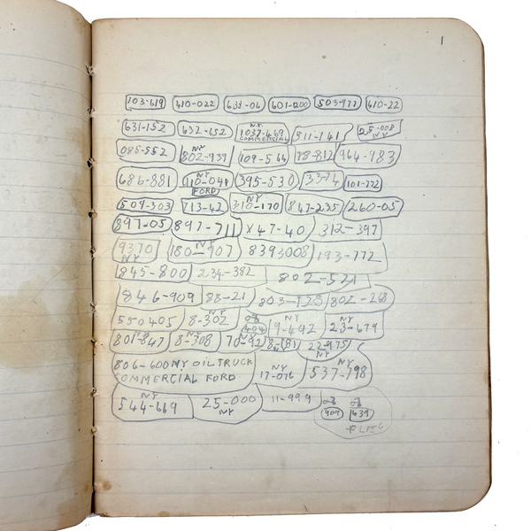 Sweet Old Composition Notebook with Scattered Delights