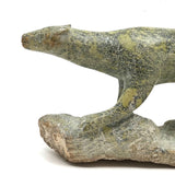 Finely Carved Inuit Green Serpentine Stone Polar Bear (Henry Evaluardjuk?)