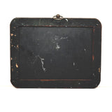 Green House in Snow, Favorite Ever Antique Folk Art Slate Painting with Wonderful Crusty Frame
