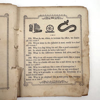 The Riddler, G.W Cottrell, Boston, 1845 - Amazing Wallpaper Covered Book of Word Puzzles