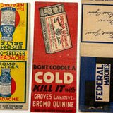 Large Collection of Old Match Book Covers, Mostly c. 1920s-40s
