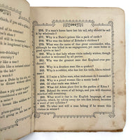 The Riddler, G.W Cottrell, Boston, 1845 - Amazing Wallpaper Covered Book of Word Puzzles
