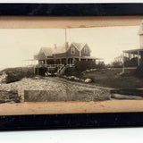 SOLD Piecework Panorama, Wonderful Early 20th Century Sea and Shore Photo Collage, Original Frame