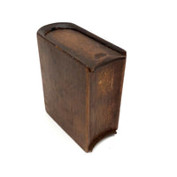 Elegant Antique Spruce Gum Box with Top and Bottom Slide Openings