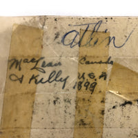 MacLean vs. Kelly, Beaten Up 1899 Boxing Match Snapshot with Ring Rope Horizontal