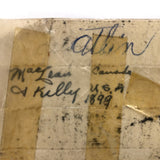 MacLean vs. Kelly, Beaten Up 1899 Boxing Match Snapshot with Ring Rope Horizontal