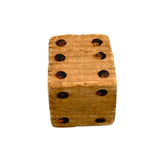 Nicely Wonky Old Single Hand-carved Pine Die, 1 3/4 Inch