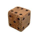 Nicely Wonky Old Single Hand-carved Pine Die, 1 3/4 Inch