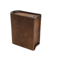 Elegant Antique Spruce Gum Box with Top and Bottom Slide Openings