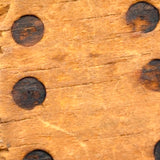 Nicely Wonky Old Single Hand-carved Pine Die, 1 3/4 Inch