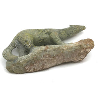 Finely Carved Inuit Green Serpentine Stone Polar Bear (Henry Evaluardjuk?)